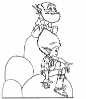 coloriage Arthur et les Minimoys observe